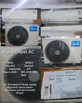 Jual AC Midea 0,5 / ½ PK