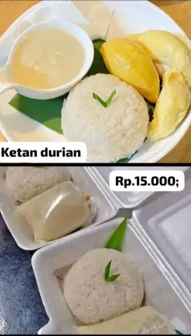 Ketan durian  gurih dan enak