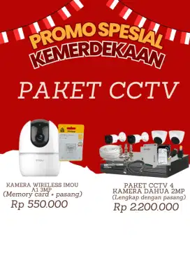 Paket CCTV komplit pemasangan Termurah dan bergaransi