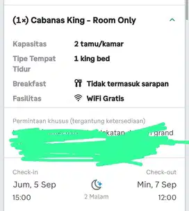 Voucher hotel atau tiket hotel