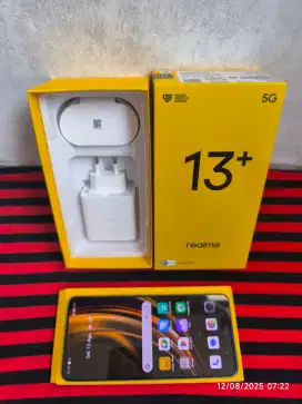 Realme 13+ 5G 12/256 Fullset ori segel mulus garansi ON