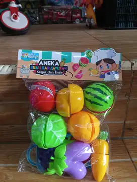 mainan anak buah sayur potong