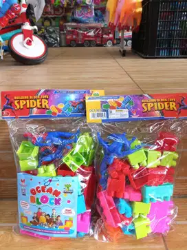 mainan anak block spiderman