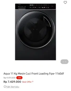 WM AQUA FRONT LOAD 11 KG
