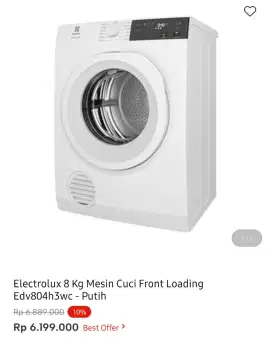 WM ELECTROLUX FRONT LOAD 8KG