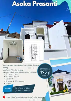 RUMAH MURAH DI SUKARAME AMAN BANJIR