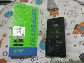 INFINIX SMART 8 PRO RAM 8+8 GB / 125 GB FULLSET NOMINUS