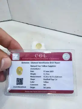 Permata yellow sapphire istimewa