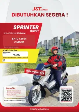 Kurir delivery motor area tangerang