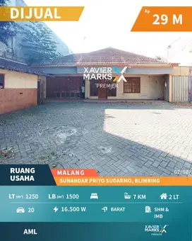 Dijual Ruang Usaha Super Strategis di Sunandar Priyo Sudarmo Malang