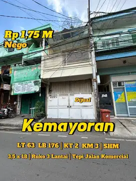 Dijual Cepat Ruko 3 Lantai Tepi Jalan Ramai Cempaka Baru Jakarta Pusat