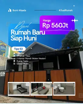 Jual Rumah Modern Lokasi Asri Nyaman View Pegunungan