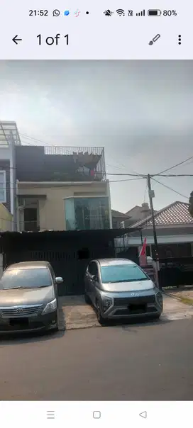 JUAL CEPAT RUMAH SUNTER 2 1/2 LANTAI PINGGIR JALAN BISA DAGANG, DKT RS