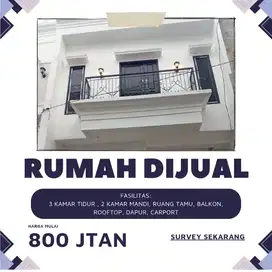 Jual Rumah Murah Di Jagakarsa Jaksel Ada Rooftopnya SHM bebas Banjir