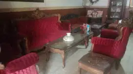 jual set meja kursi ukir jati
