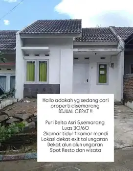 Dijual Rumah Puri Delta Asri 5 Ungaran, Semarang, Jawa Tengah