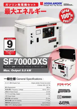 GENSET HONDA 5.000 WATT SILENT