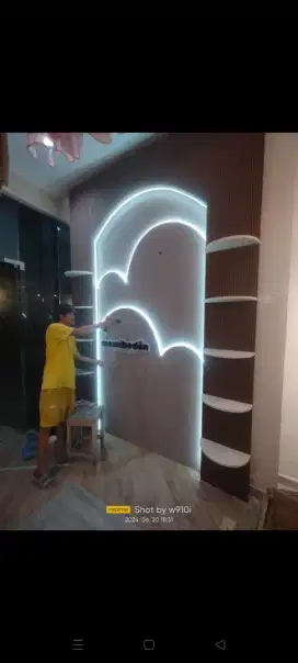 Dekorasi gypsum penyekat ruangan perkantoran