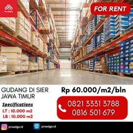 Disewakan Gudang 10000m2 Siap Bangun di Berbek Industri Waru Sidoarjo
