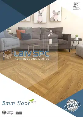 SPC LANTAI HERRINGBONE laiv 5mm / lantai motif kayu