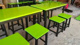 Meja kursi set warung makan, kedai kopi
