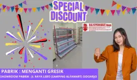 Rak minimarket gondola dobel