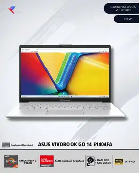 Asus VivoBook Go 14 E1404FA AMD Ryzen 3-7320U Ram 8GB SSD 256GB