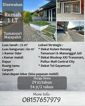 Sewa Cepat BU Rumah Tamansari Majapahit Pedurungan