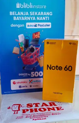 Realme note 60 6/128 new black