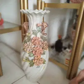 Koleksi Vas Bunga Motif Mawar 3 D