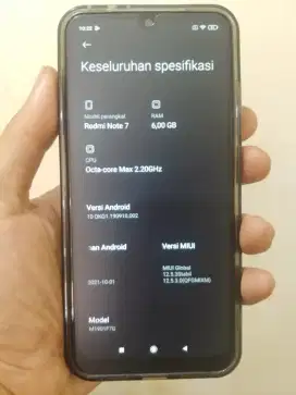 Ram 6 / 128 GB Redmi Note 7 Fullset Mulus No Kendala