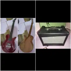 pketan gitar custom parker dan ampli lokal mantap nett
