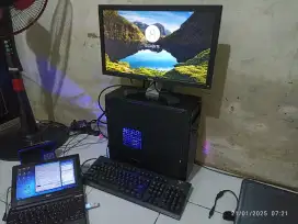 Monitor Dell 19 inci, Mulus, Normal semua, Resolusi tinggi.