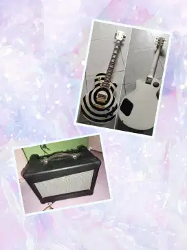 pketan gitar rockwell gibson dan ampli 6 inch mantap nett