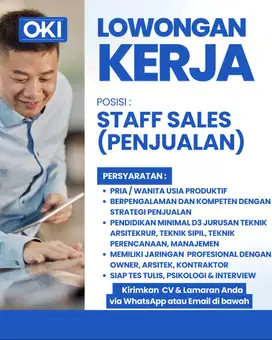 LOWONGAN PEKERJAAN ADMINISTRASI PERPAJAKAN DAN SALES