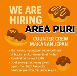 DICARI CREW MASAK TAKOYAKI, MASAKAN JEPANG