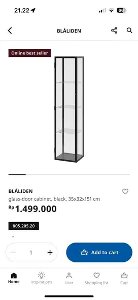 Jual ikea blaiden lemari pajangan