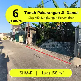 Dijual Cepat Tanah Pekarangan strategis Jl. Damai, kaliurang KM 8