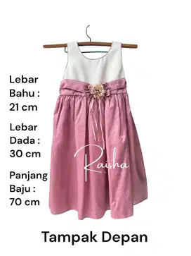 Dress Pesta Anak Satin Usia 8-12 tahun