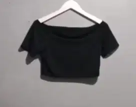 Baju Crop Lengan Pendek