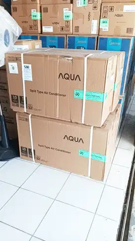 ac aqua 1/2pk , baru garansi resmi