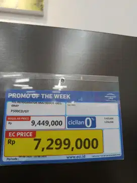 Cicilan Kulkas TCL Multidoor 440 L