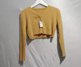 Baju Crop Lengan Panjang Wanita LD 89