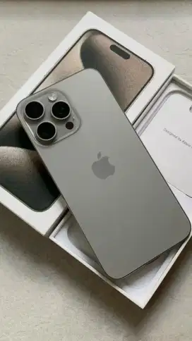 IPHONE 15PRO NATURAL TITANIUN RESMI LIKE NEW 128GB GASS