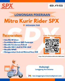 DIBUTUHKAN KURIR RIDER SHOPEE EXPRESS