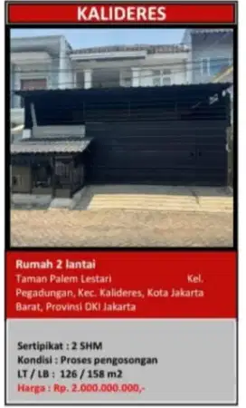 Dijual Rumah Siap Huni Taman Palem Lestari