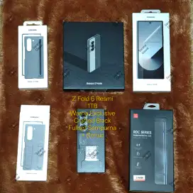 Samsung Z Fold 6 1TB, Crafted Black, Fullset Sempurna + Bonus