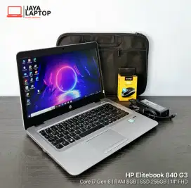 HP Elitebook 840 G3 Core i7 RAM 8GB SSD 256GB 14 Laptop Second Bekas