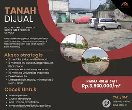 DIJUAL TANAH – LOKASI SUPER STRATEGIS DI DEPOK!