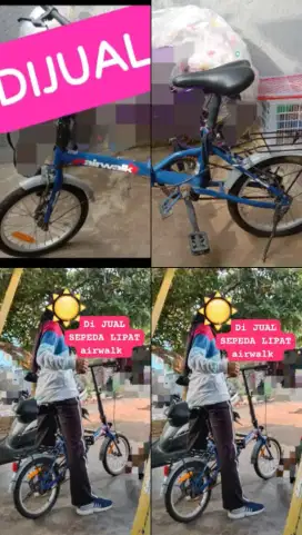 JUAL CEPAT .. Sepeda Lipat airwalk blue